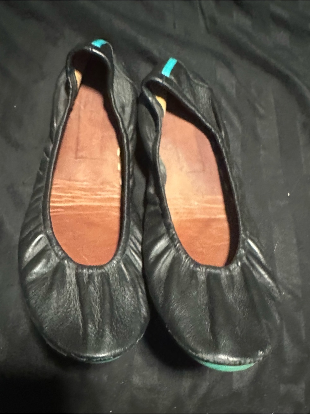 Tieks Black Leather Ballet Flats
